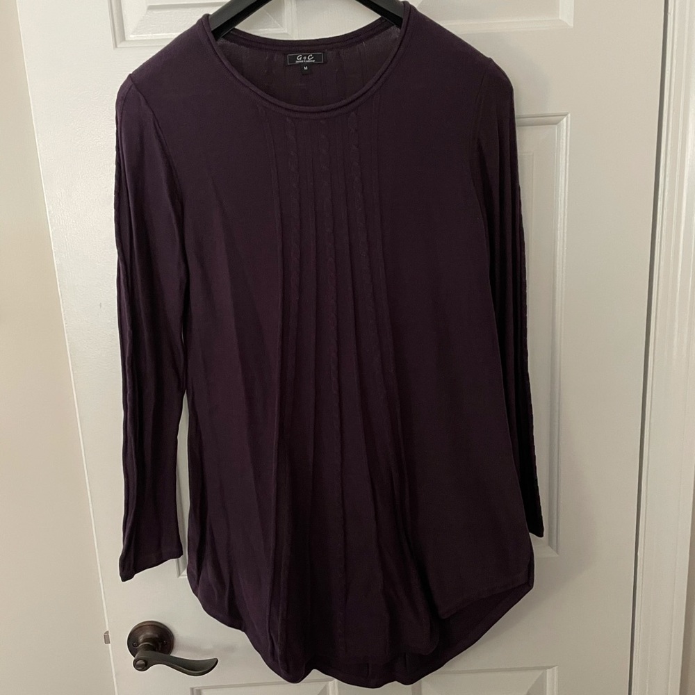 G & C Tunic sweater size M Plum